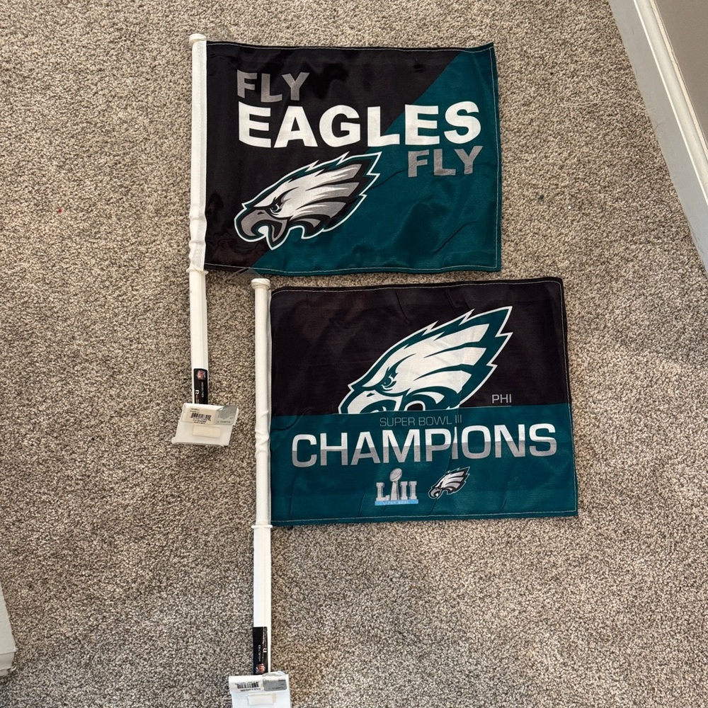 Philadelphia Eagles Champions car Flags